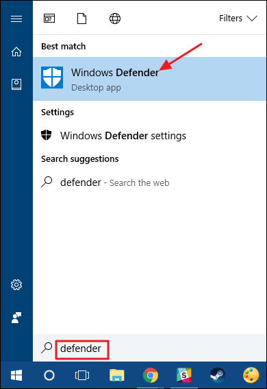 disable windows defender step 1